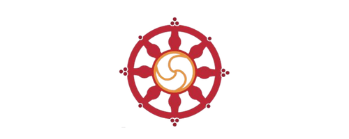 Red eight-spoked wheel brand mark